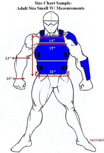 shonobu size chart blue armor